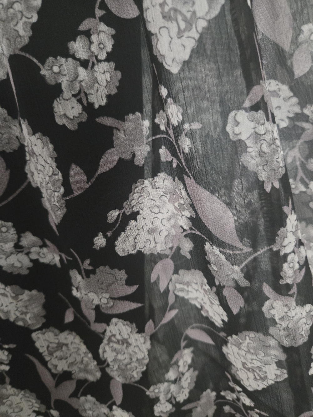 Ricki's Black Midi Dress with Gray Floral Print - Picture 4 of 6